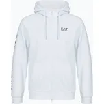 Pánská mikina Emporio Armani EA7 Train Logo Series Extended Logo Hoodie Fz white / black