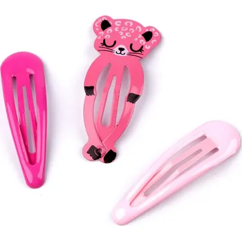 Náramek Sponka do vlasů pukačka, malé, 19 mix tygr