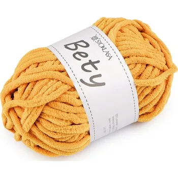 Příze Pletací žinylková příze Bety 100 g - 4 (22) hořčicová