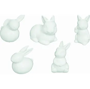 Velikonoční dekorace Keramický zajíček k postavení mix vzorů