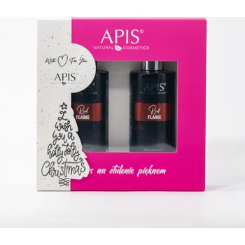 Sprchový gel Apis Red Flame sada: vyhlazující balzám na tělo a ruce, 300 ml + vyhlazující sprchový gel, 300 ml