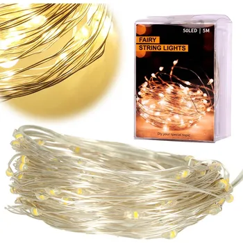 Vánoční dekorace Aga LED Dekorativní Drát 5m 50 LED Teplá bílá