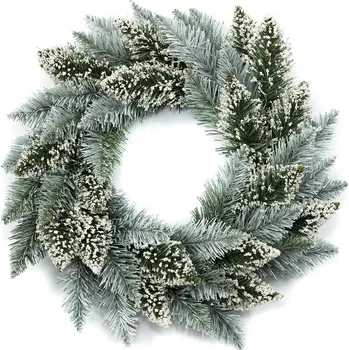 Vánoce Aga Vánoční věnec 50 cm Bílý