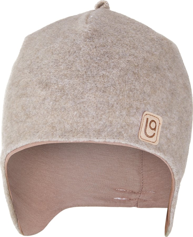 Little Angel Čepice laponka FLEECE BAMBUS Outlast ® - hnědý melír/oříšková Velikost čepic: 6 | 54-57 cm