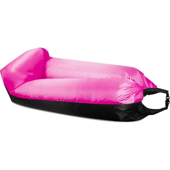 Aga Nafukovací vak LAZY BAG 230x70 cm Černý/Růžový