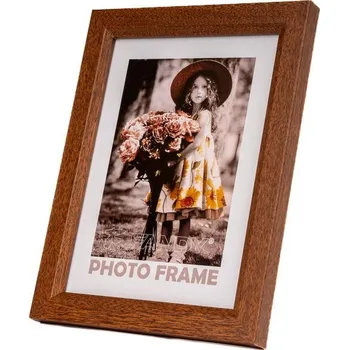 Rám na obraz FANDY Dřevěný fotorámeček Bevel 50x70 3 tmavě hnědý