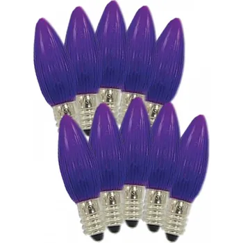 Žárovka Žárovky E-10 14V 3W fialové (10ks) pro vánoční řetězy (1ks)