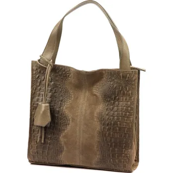 Kabelka Dámská kabelka Luka 26-010 CROCO taupe + doprava zdarma