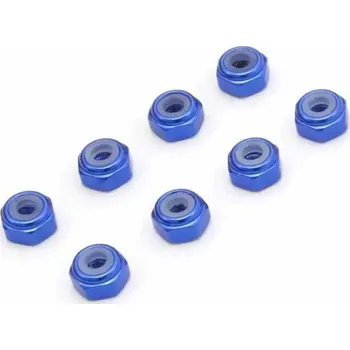 RC model Mini-Z M2 Nyloc Alu Wheel Nut Blue (8 ks)