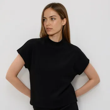 Dámský svetr Reserved - Halenka z rolákem - černý - 370GU-99X - 370GU-99X-XXL