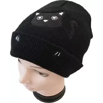 Čepice Čepice s kočičkou CZ099 - 50-54 / černá
