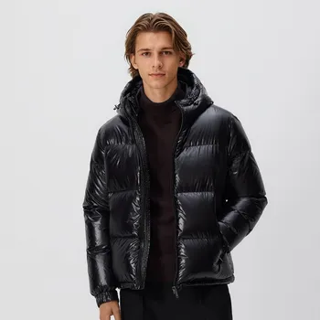 Dámský kabát Reserved - Péřová bunda s kapucí - černý - 438EW-99X - 438EW-99X-S