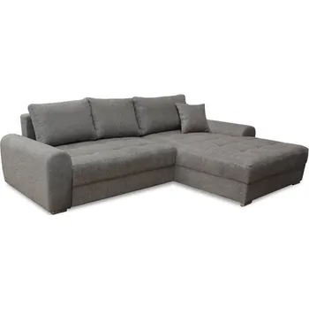 Sedací souprava NASERA s OTOMANEM - Pravá - sedací souprava (NESO II) látka SVĚTLE ŠEDÁ Sorella 84 kolekce "GB" (K250) NOVINKA