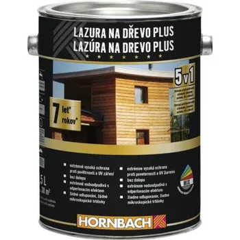 barva a nátěr na dřevo Lazura na dřevo Hornbach Plus 2,5 l borovice