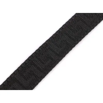 Popruh šíře 25 mm, barva 4 černá