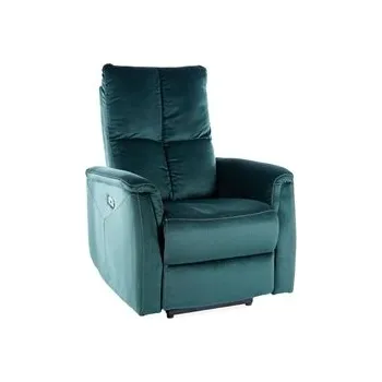 Křeslo Neo Velvet M - relaxační křeslo elektrické - látka TM.ZELENÁ-Bluvel 78, Nosnost 120kg (S) (NEPTUNMVZ) (K150)
