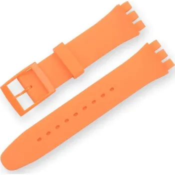 Řemínek na hodinky Silikonový řemínek Ricardo (pro Swatch), oranžový - 20 mm