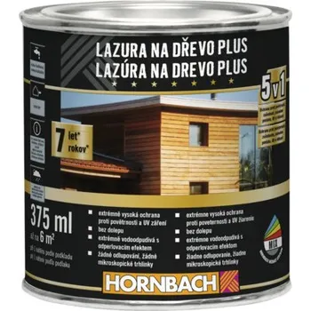 barva a nátěr na dřevo Lazura na dřevo Hornbach Plus 0,375 l eben