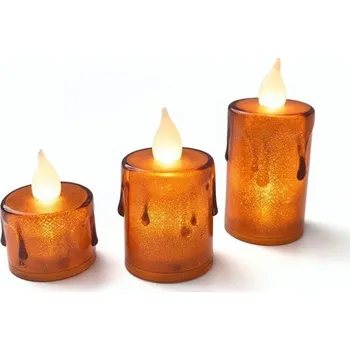 Svíčka Sada LED svíček - teplá bílá 3 ks