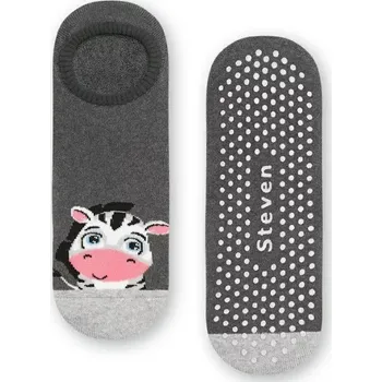 Dámské punčochy Dámské protiskluzové ťapky Zebra - 38-40 / šedá