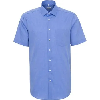 Pánská košile Seidensticker Pánská popelínová košile SN003001 Mid Blue 45