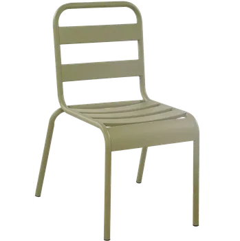 Jídelní židle FOLONICCA 01, kovová židle do exteriéru i interiéru, olivová