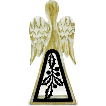 Anděl z mangového dřeva, 18 cm