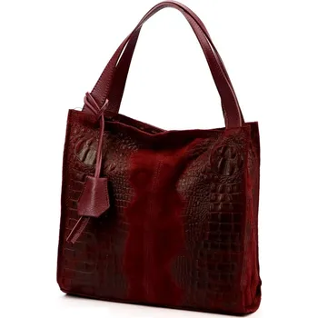 Kabelka Dámská kabelka Luka 26-010 CROCO bordó + doprava zdarma