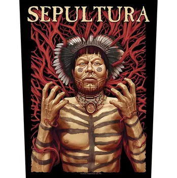 Nášivka Sepultura nášivka na záda CO+PES 30x27x36 cm, Roots Black