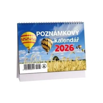 Kalendář Poznámkový balóny 2026 mikro - stolní kalendář