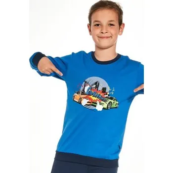 Chlapecké pyžamo Chlapecké pyžamo Cornette Crash - bavlna Světlemodrá-tmavěmodrá 158-164