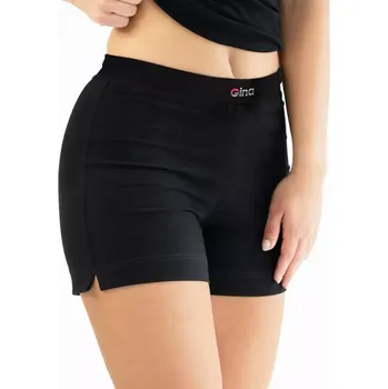 Dámské kraťasy GINA dámské šortky krátké, šité, klasické, jednobarevné 93020P černá XXL