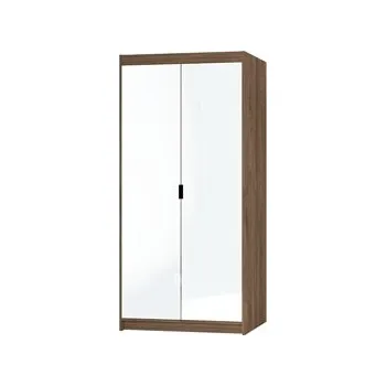 Šatní skříň EVERLY 2L - skříň CELOZRCADLOVÁ BEZ NÁDSTAVCE - Dub lefkas (ELENA DL02-LUSTRO) "LP" (K150-Z)