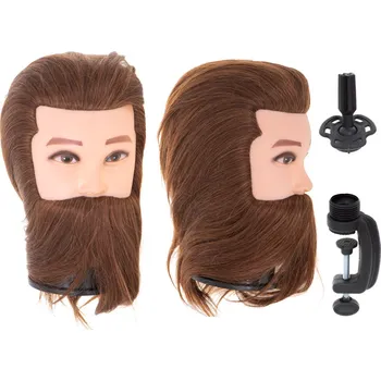 Aga Holičský trénink - hlava s vousy BARBER hnědý