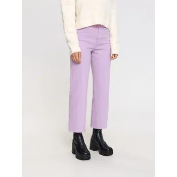 Dámské oblečení Sinsay - Džíny cropped high waist - fialová - 2085F-34J - 2085F-34J-34