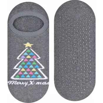 Dámské punčochy Dámské protiskluzové ťapky Stromeček - 35-37 / šedá
