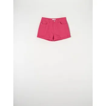 Dámská móda Sinsay - Džínové kraťasy mom fit - růžová - 0390U-03J - 0390U-03J-34