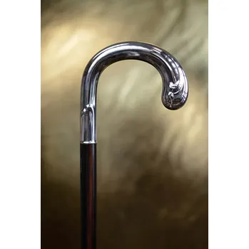 Vycházková hůl Fayet luxusní courbe Wave - STŘÍBRNÁ (PUNCOVANÁ)