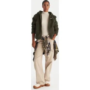 Dámská mikina Hunter Fleecová mikina Bonelle HARW0053242 Zelená Relaxed Fit XS