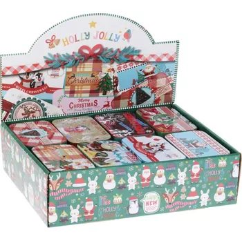 Bonbon Vánoční čokoládové bonbóny v plechové krabičce 6 ks