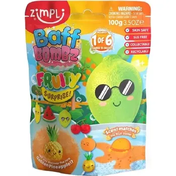 Koupelová sůl Zimpli Kids šumivá koupelová bomba Ovoce s hračkou