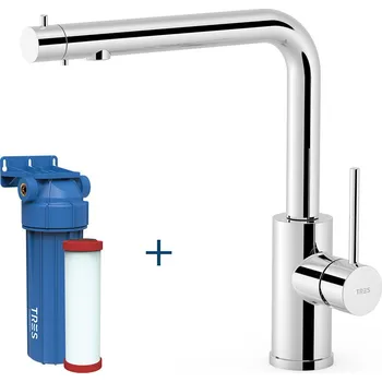 Vodovodní baterie Tres KUCHYŇSKÁ JEDNOPÁKOVÁ BATERIE PRO VODOVODNÍ A FILTROVANOU VODU 23045403