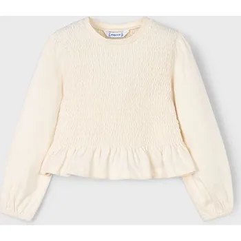 Chlapecké oblečení Dívčí triko s dlouhým rukávem smetanové Mayoral 4007 Velikost: 9 let (134 cm)
