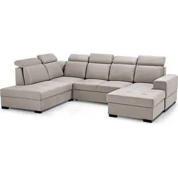 Sedací souprava AMANDA U - Pravá sed. souprava, látka CAPPUCCINO Castel 15 (Axel U=4balíky) - kolekce "MRS" (K250) NOVINKA