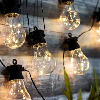 Vánoční dekorace LED Solární řetěz Žárovky 8 ks