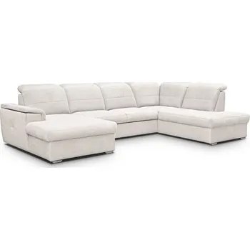 Sedací souprava BARCELONA U (BERGAMO U) - Levá rohová sedací souprava - SMETANOVÁ Cloud 03 (MRS) - kolekce "MRS" (K250) NOVÁ LÁTKA