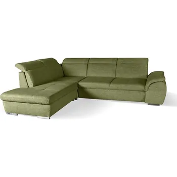 Sedací souprava AMIGO-LEVÁ rohová sedací souprava , látka olivová WIND 34,bílé prošití (ARIZONA )kolekce "MP" ***VÝPRODEJ