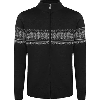 Cyklistické kalhoty Pánský svetr Dale of Norway Hovden Masc Jacket Darkcharcoal Lightcharcoal