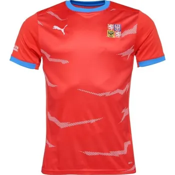 Pánský sportovní dres na házenou Puma CZECH HANDBALL JERSEY M HOME L Červená, Bílá, Mix