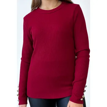 Dámské triko s dlouhým rukávem v červené barvě, VELIKOST UNI ( S, M , L )